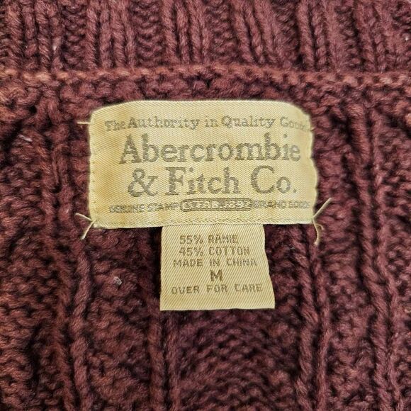 Abercrombie & Fitch women's oversized  Knit Sweater size M Ramie and Cotton blen - Picture 3 of 7